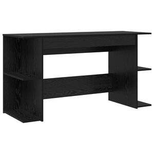 vidaXL Bureau Ch&ecirc;ne noir 140 x 50 x 75 cm Bois d'ing&eacute;nierie