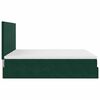 vidaXL Cadre de lit ottoman avec matelas vert fonc&eacute; 200x200 cm velours