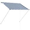 vidaXL Auvent r&eacute;tractable 100x150 cm Bleu et blanc