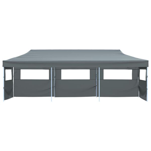 vidaXL Tente de réception pliable avec 5 parois 870x291x315 cm Anthracite