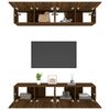 vidaXL Meubles TV 4 pcs ch&ecirc;ne marron 80x30x30 cm bois ing&eacute;nierie