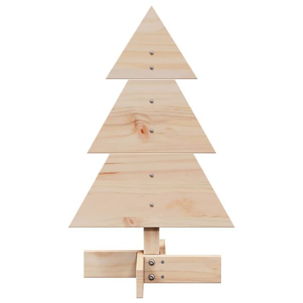 vidaXL Arbre de No&euml;l en bois pour d&eacute;coration 60 cm bois massif de pin