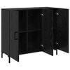 vidaXL Buffet Ch&ecirc;ne noir 90 x 34 x 80 cm Bois d'ing&eacute;nierie