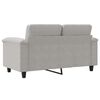 vidaXL Canap&eacute; &agrave; 2 places Gris clair 120 cm Tissu microfibre