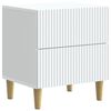 vidaXL Cabinet de chevet Blanc 43 x 34,5 x 48 cm Bois d'ing&eacute;nierie