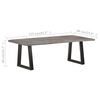 vidaXL Table basse avec bord naturel 115x60x40 cm Bois d'acacia massif