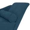 vidaXL Chaise longue avec coussins bleu velours