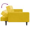 vidaXL Canap&eacute;-lit &agrave; 2 places avec repose-pied jaune velours