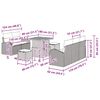 vidaXL Ensemble de canapé de jardin 8 pcs Noir 80 x 80 x 71 cm