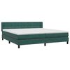 vidaXL Sommier &agrave; lattes de lit et matelas vert fonc&eacute; 200x210cm velours