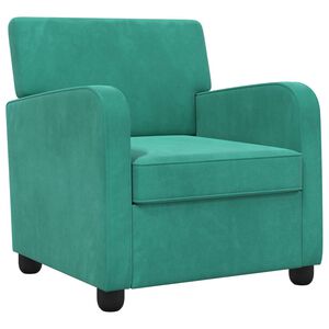 vidaXL Fauteuil Turquoise Velours