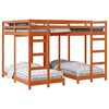 vidaXL Cadre de lit superpos&eacute; triple Marron cire 160 x 200 cm