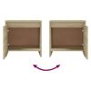 vidaXL Tables de chevet 2 pcs ch&ecirc;ne sonoma bois d'ing&eacute;nierie