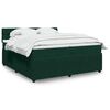 vidaXL Sommier &agrave; lattes de lit et matelas Vert fonc&eacute; 200x200cm Velours