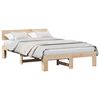 vidaXL Cadre de lit avec t&ecirc;te de lit Naturel 120 x 190 cm Pin massif