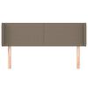 vidaXL T&ecirc;te de lit avec oreilles Taupe 147x16x78/88 cm Tissu