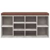 vidaXL Banc à chaussures Gris béton 103x30x48 cm Bois d'ingénierie