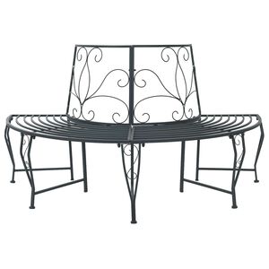 vidaXL Banc d'Arbre 4-Nombre de places 160 x 80 x 89 cm Acier