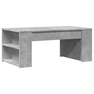 vidaXL Table basse gris b&eacute;ton 102x55x42 cm bois d'ing&eacute;nierie