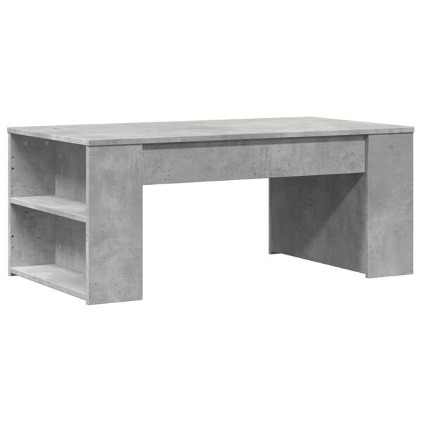 vidaXL Table basse gris b&eacute;ton 102x55x42 cm bois d'ing&eacute;nierie