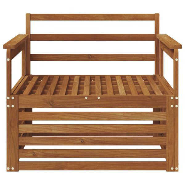 vidaXL 2 Pi&egrave;ce Canap&eacute; avec Accoudoirs Bois d'Acacia Massif Naturel