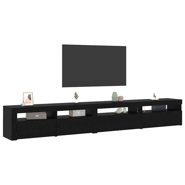 vidaXL Ensemble meuble TV 3 pcs Ch&ecirc;ne noir 270 x 35 x 40 cm