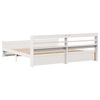 vidaXL Cadre de lit avec t&ecirc;te de lit sans matelas blanc 200x200 cm