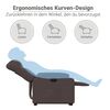 vidaXL Fauteuil inclinable marron foncé tissu