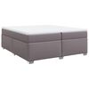 vidaXL Sommier &agrave; lattes de lit avec matelas Gris 200x200 cm Similicuir