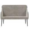 vidaXL Banc Gris clair 110x76x80 cm Velours