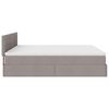 VidaXL Cadre de lit ottoman avec matelas taupe 200x200cm tissu