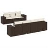 vidaXL Salon de jardin 8 pcs avec coussins marron r&eacute;sine tress&eacute;e