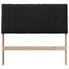 vidaXL T&ecirc;te de lit capitonn&eacute;e Noir 100 cm Pin massif