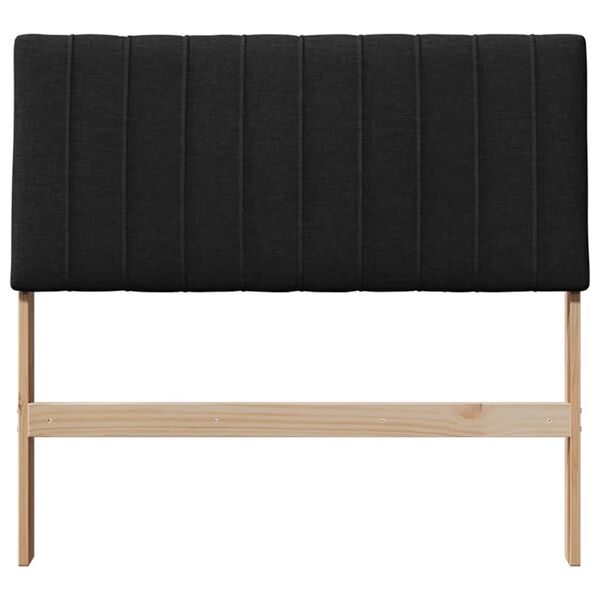 vidaXL T&ecirc;te de lit capitonn&eacute;e Noir 100 cm Pin massif