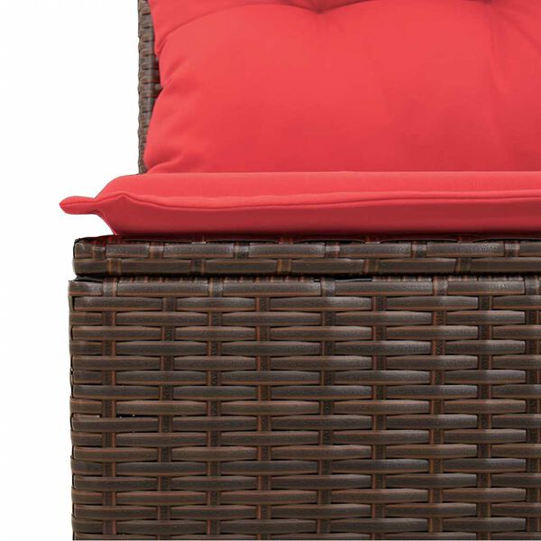 vidaXL Salon de jardin 10 pcs avec coussins marron r&eacute;sine tress&eacute;e