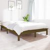 vidaXL Cadre de lit sans matelas marron miel bois massif