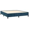 vidaXL Cadre de lit sans matelas bleu fonc&eacute; 160x200 cm velours