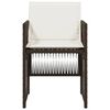 vidaXL Chaises de jardin avec coussins lot de 4 marron r&eacute;sine tress&eacute;e