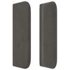 vidaXL T&ecirc;te de lit avec oreilles Gris fonc&eacute; 93x16x78/88 cm Velours