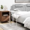 vidaXL Table d'appoint Blanc 40x30x59 cm Bois d'ing&eacute;nierie