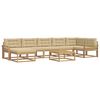 vidaXL Ensemble de canap&eacute;s d'ext&eacute;rieur 8 pc Blanc et Beige