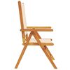 vidaXL Chaises inclinables de jardin lot de 6 beige tissu bois massif