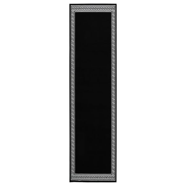 vidaXL Tapis BCF Noir avec motif 100x450 cm