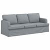 vidaXL Canap&eacute; 2 pcs Gris clair 144 x 80 x 85 cm tissu