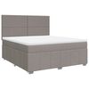vidaXL Sommier &agrave; lattes de lit avec matelas Taupe 180x200 cm Tissu