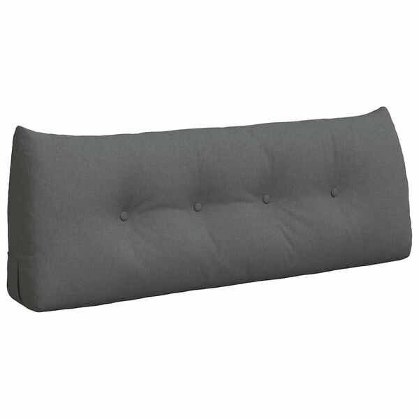 vidaXL Coussin de Dos Gris fonc&eacute; 120 x 24 x 50 cm tissu