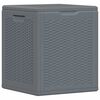 vidaXL Bo&icirc;te de rangement de jardin gris PP rotin 90 L