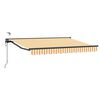 vidaXL Auvent r&eacute;tractable &eacute;lectrique Jaune, Blanc, Anthracite 3 x 2 m