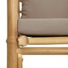 vidaXL Canapé de jardin avec coussins taupe bambou