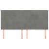 vidaXL T&ecirc;te de lit Gris clair 200x5x118/128 cm Velours